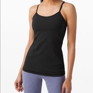 lululemon power y everlux black tank SIZE 8